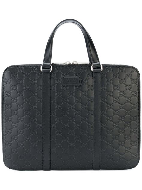 gucci black leather bag laptop|gucci laptop bag price.